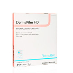 DRESSINGS HYDROCOLLOID BORDER THIN LF ST 4IN X 4IN (10/BX 20BX/CS) [600-6237-4T]