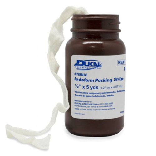 PACKING STRIPS GAUZE PLAIN ST .5IN X 5YD BTL (12/CS) [060-261]