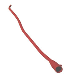 CATHETERS URETHRAL DISP ST INTERMITTENT RED RUBBER LATEX COUDE TIEMANN TIP 18FR BARD (12/CS) [BU010118]