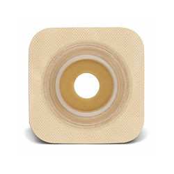 OSTOMY WAFER PRE-SIZED 4IN X 4IN W/1 1/8IN FLANGE W/STOMAHESIVE TAN SUR-FIT NATURA (10/BX 10BX/CS) [CVT1252-72]