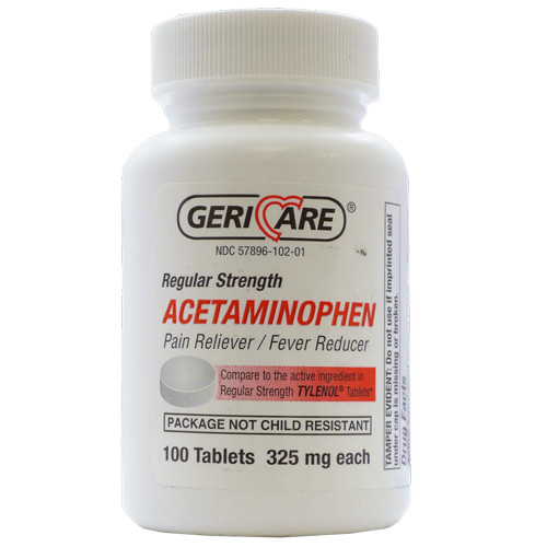 ANALGESICS ACETAMINOPHEN 325MG TABLETS COMPARE TO TYLENOL MADE USA (100/BTL 12/CS) [PH001]