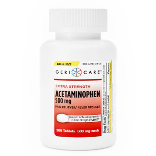 ANALGESICS ACETAMINOPHEN 500MG TABLETS COMPARE TO X-STRENGTH TYLENOL MADE USA (200/BTL 24/CS) [PH003]