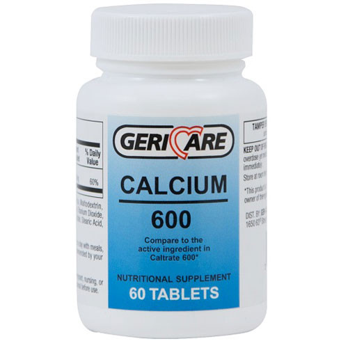 SUPPLEMENTS MINERALS CALCIUM 600MG TABLETS COMPARE TO CALTRATE 600 MADE USA (60/BTL 12/CS) [PH105]