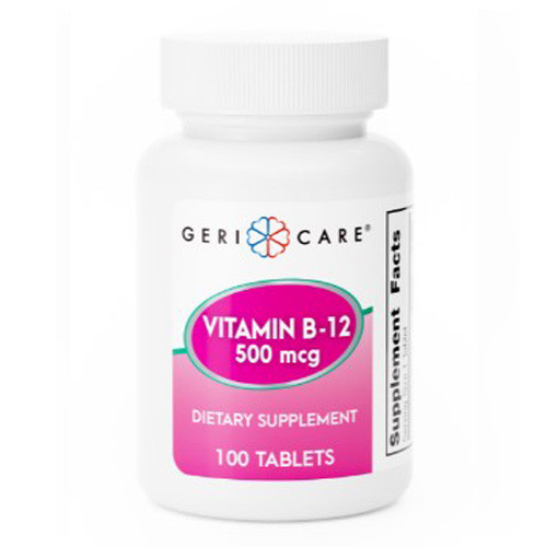 SUPPLEMENTS VITAMINS B-12 500MCG TABLETS MADE USA (100/BTL) [PH119]