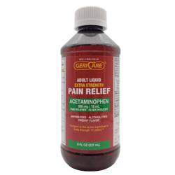ANALGESICS ACETAMINOPHEN 500MG 15ML LIQUID 8OZ / 237ML BTL SF/AF CHERRY COMPARE TO TYLENOL MADE USA (24/CS) [PH143]