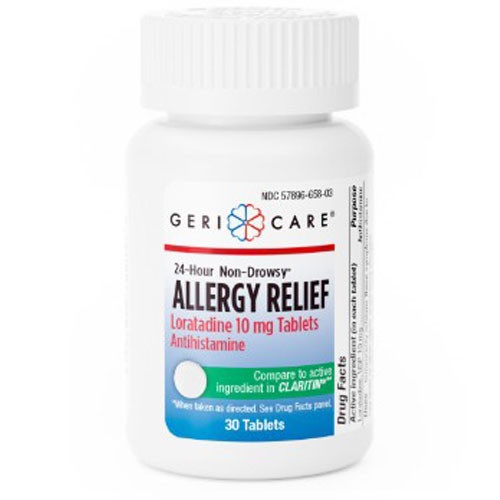 ANTIHISTAMINES ALLERGY RELIEF LORATADINE NON-DROWSY 10MG TABLETS COMPARE TO CLARITIN MADE USA (30/BTL 24BX/CS) [PH148]