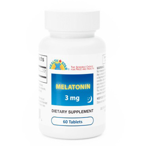 SLEEP AIDS MELATONIN 3MG TABLETS MADE USA (60/BTL 24/CS) [PH149]