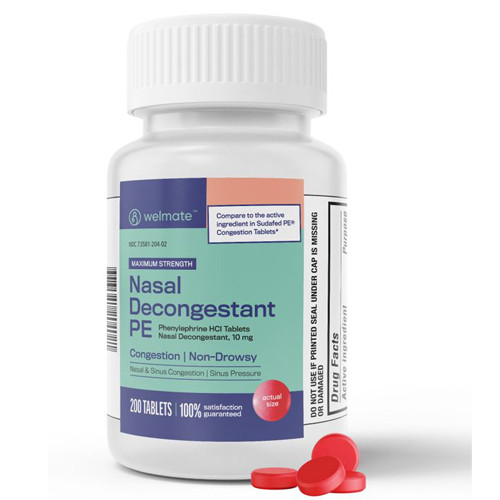 DECONGESTANTS NASAL PE & SINUS RELIEF NON-DROWSEY PHENYLEPHRINE HCI 10MG TABLETS COMPARE TO SUDAFED PE MADE USA (200/BTL) [PH169]