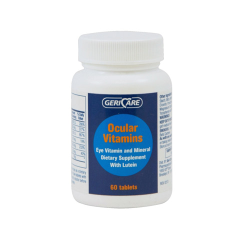 SUPPLEMENTS VITAMINS & MINERALS TABLETS W/LUTEIN COMPARE TO OCUVITE I-VITE MADE USA (60/BTL 12/CS) [PH243]