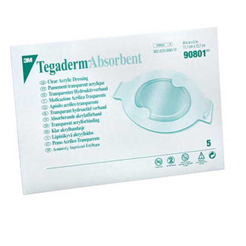 DRESSINGS CLEAR ACRYLIC LF ST SACRAL 4.5IN X 5.375IN TEGADERM (5/BX 4BX/CS) [3M90807]