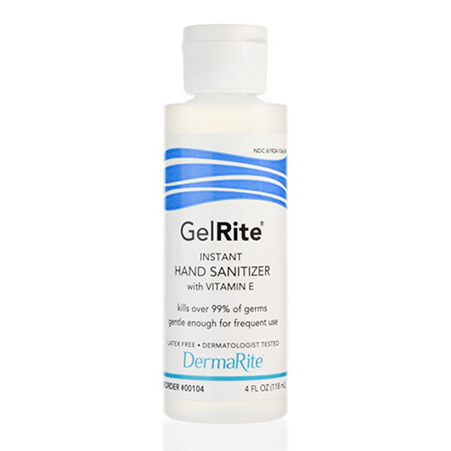 *USE - 100-FE99 or 100-FE98* SANITIZERS HAND ETHYL ALCOHOL GEL 65% 4OZ W/ ALOE & VIT E COMPLIANCE SOLN MADE USA (24/CS) [600-SCS4-EA]