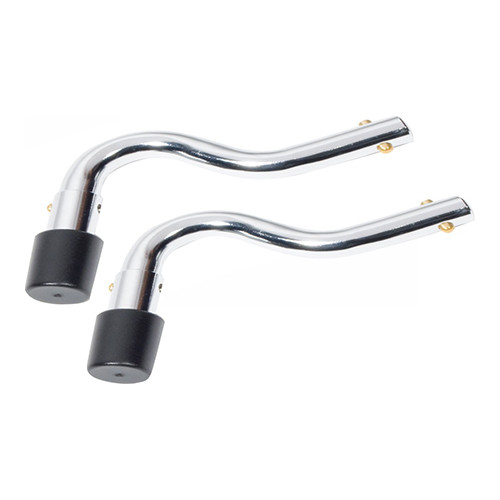 WHEELCHAIR ACCESSORIES ANTI-TIPPERS CHROME REAR W/O WHEELS F/SENTRA SILVER SPORT CHROME SPORT (PR) [482-STDS818]