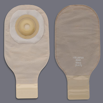 OSTOMY PCH 1PC DRAIN PRE-SIZED CONVEX 1 1/2IN BEIGE PREMIER (5/BX) [HOL8596]