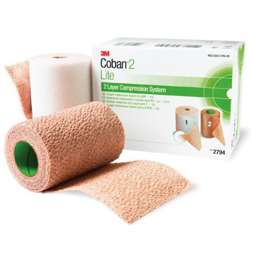 BANDAGES COMPRESSION SYSTEM 2-LAYER LF COBAN LITE (1/BX 8BX/CS) [3M2794N]
