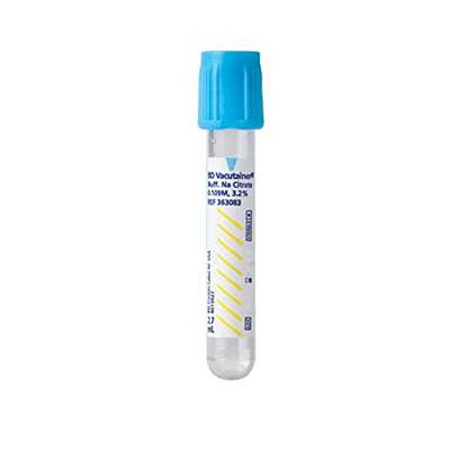 NEEDLES BLOOD COLLECTION TUBE 2.7ML 13MM X 75MM PLH LIGHT BLUE W/CITRATE VACUTAINER PLUS (100/BX 10BX/CS) [BD363083]