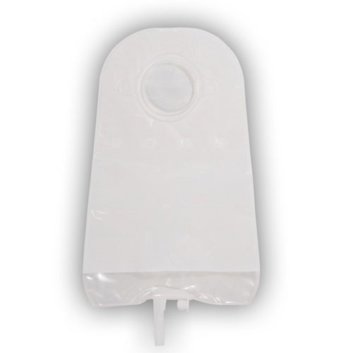 UROSTOMY PCH 2PC DRAIN PRE-SIZED W/FOLD-OVER TAP LF 10INL 1 1/2IN FLANGE TRANS SUR-FIT NATURA (10/BX 24BX/CS) [CVT4015-34]