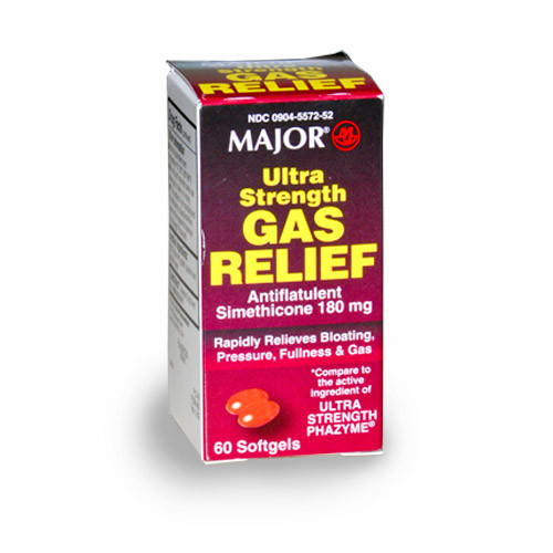 ANTACIDS ANTIGAS SIMETHICONE 180MG SOFTGELS COMPARE TO PHAZYME ULTRA (60/BTL 24/CS) [PH272]
