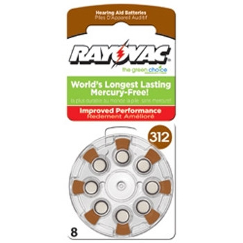 *DISC* BATTERIES HEARING AID SIZE 312 (8/PK 24PK/CS) [500-BH312]