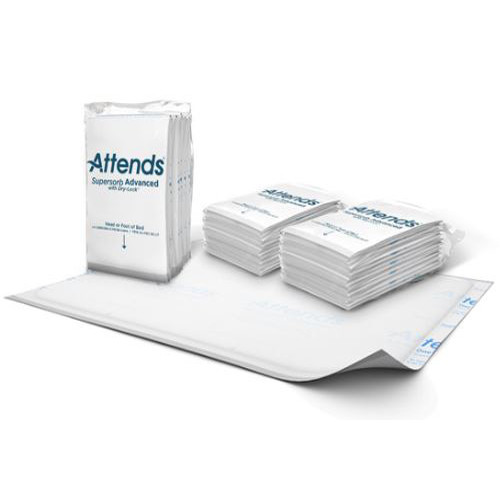 UNDERPADS DISP CHUX 30IN X 36IN SUPER ABS LF BREATHABLE WHITE ATTENDS SUPERSORB MADE USA (5/PK 12PK/CS) [338-ASB3036]