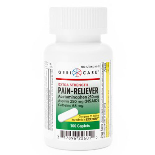 ANALGESICS MIGRAINE FORLMULA COATED CAPLET MADE USA (APAP ASPIRIN CAFFEINE) COMPARE TO EXCEDRIN MIGRAINE MADE USA (100/BTL 24/CS) [PH283]