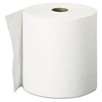 TOWELS PAPER DISP ROLL HARDWOUND 1PLY WHITE/BLEACH 10IN MADE USA (800FT/RL 6RL/CS) [600-89460W]
