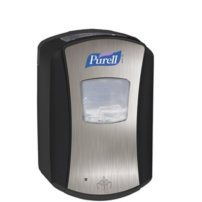 DISPENSERS SANITIZER TOUCH FREE 700ML CHROME/BLACK (4) D BATTERY NOT INC F/PURELL LTX-7 (4/CS) [GJ1328-04]