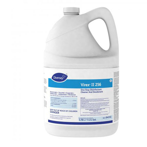 CLEANERS DISINFECTANT HARD SURFACE GERMICIDAL ALCOHOL QUAT RTU 128OZ ONE STEP VIREX 256 (4/CS) [DRK04332]