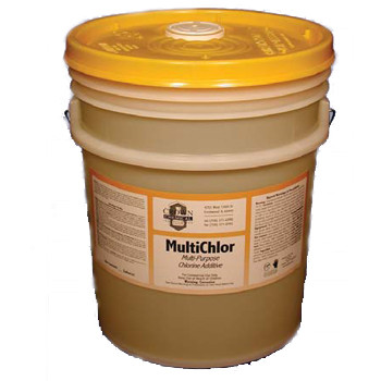 LAUNDRY BLEACH LIQUID MULTI PURPOSE 512-1024:1 DIL 5 GAL MULTICHLOR MADE USA (5GAL/PL) [500-ESL03-P5]