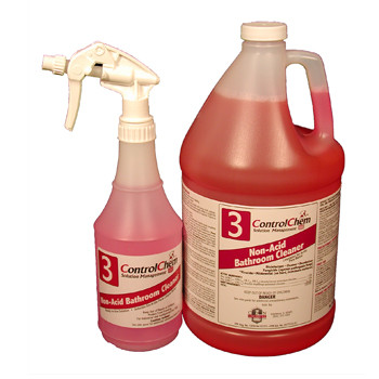 CLEANERS RESTROOM DISINFECTANT HARD SURFACE NON-ACID 64-43:1 DIL CONTROLCHEM #3 1 GAL MADE USA (4GAL/CS) [600-ESCC03-G4]