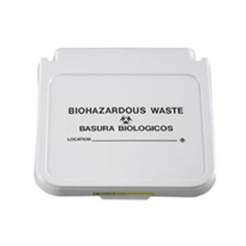 HAMPERS LABEL BIOHAZARDOUS WASTE BLACK LETTERING (5/PK) [500-HMLAB-BLK]