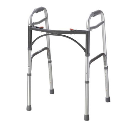 WALKERS ADULT FOLDING 2 BUTTON ADJ HT 32-39IN ALUM FRAME 350LB CAP (1/CS) [500-W101]