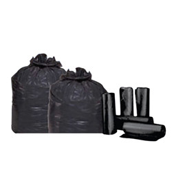 CANS TRASH LINERS 15 GAL BLACK 24IN X 32IN LLD 1.0MIL MADE USA (25/RL 10RL/CS) [500-32XB-R]