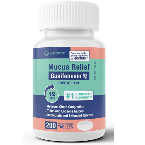 GUAIFENESIN EXPECTORANT 600MG TABLETS COMPARE TO EXT RELEASE MUCINEX ER (200/BTL) [PH163M]