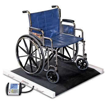 SCALES DIGITAL WHEELCHAIR PORTABLE 40IN X 30IN PLATFORM 1000LB CAP BARIATRIC DETECTO (EA) [500-BRW1000]