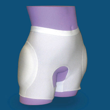 BRIEFS REUSABLE FALL PROT UNISEX POLY COTTON OPEN CROTCHLESS 40IN - 48IN LG WHITE SAFEHIP AIRX (1EA/BG 10BG/CS) [600-FPBL-C]