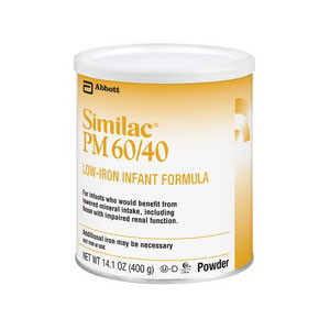 NUTRITIONALS SIMILAC PM 60/40 F/INFANT LO IRON 14.1OZ PWD (6/CS) [154-850]