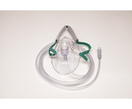 MASKS OXYGEN ADULT ELONGATED HIGH CONCENTRATION W/ 7FT TUBING W/O BPA LF SUNMED (50/CS) [157-8110-7-50]