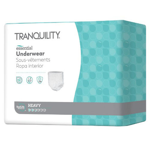 BRIEFS PULL UPS ADULT MOD-HVY ABS DISP LF 44-58IN LG WHITE TRANQUILITY ESSENTIAL MADE USA (18/PK 4PK/CS) [149-2606]
