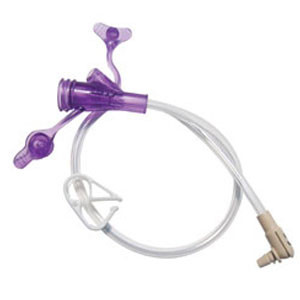 ENTERAL G-TUBE EXT SET Y-PORT RT ANGLE CONNECTOR 24IN CLEAR AMT MINI ONE (10/BX) [412-8-2422]