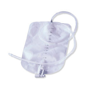 DRAINAGE BAGS W/ANTI REFLUX DRIP CHAMBER DISP 2000ML (10/BX 10BX/CS) [028-21365]