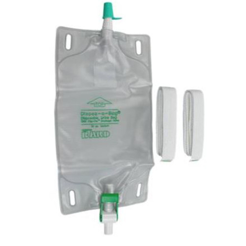 LEG BAGS FABRIC STRAPS ANTI-REFLUX VALVE FLIP-FLO LF 19OZ 561ML DISPOZ-A-BAG (50/CS) [BU150719]