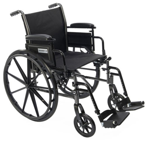 WHEELCHAIR 18IN DET DESK ARMS F/R HEMI-ADJ 300LB CAP LIGHT WEIGHT K3 (EA) [500-WCL18DF]