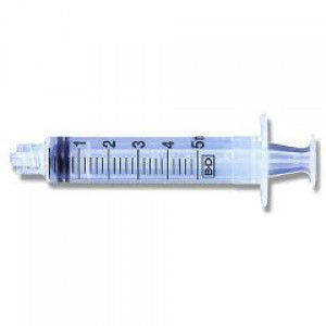 SYRINGES ONLY DISP ST SLIP TIP 5CC BD (125/BX 4BX/CS) [BD309647-EA]
