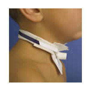 TRACHEOSTOMY TUBE TIES HOLDERS SOFT FOAM COLLAR VELCRO LF 2-PC FITS UP TO 14IN PEDIATRIC PEDI-TIE II (20/BX) [507-501P]