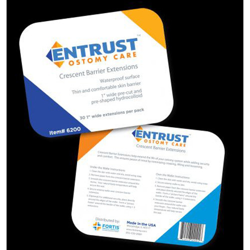 OSTOMY BARRIER STRIPS ELASTIC CURVED ENTRUST (30/BX) [200-BSTR-C]