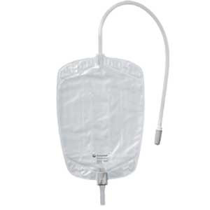 LEG BAGS CONTOURED FLOCKED W/COMFORT STRAP CLAMP 50M TUBING 21OZ 600ML CONVEEN SECURITY + (10/BX 6BX/CS) [028-5170]