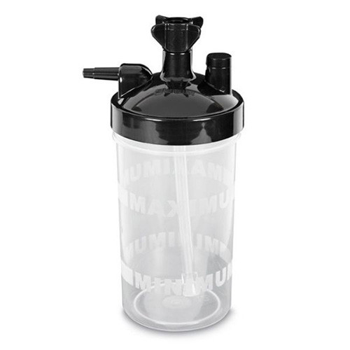 OXYGEN HUMIDIFICATION RESERVOIR BOTTLES EMPTY 6PSI 6LPM 350ML POP OFF VALVE HIGH FLOW BUBBLE DRY W/O BPA LF COMPLIANCE SOLN (50/CS) [400-H03E]