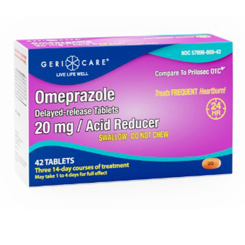 ANTACIDS OMEPRAZOLE 20MG TABLET DELAYED RELEASE MADE USA (42/BX 6BX/PK 4PK/CS) [PH168P]