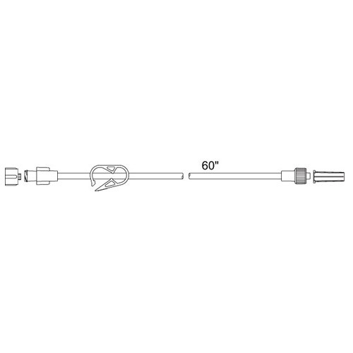 IV EXTENSION SET SM BORE MALE 2.4ML LUER LOCK W/O BPA DEHP LF PORTEX-BIVONA (25/CS) [168-5360225C]