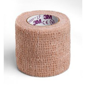 BANDAGES COMPRESSION WRAP ELASTIC COHESIVE SELF-ADH LATEX NS 2IN X 4YD TAN COBAN (36RL/CS) [3M2082]